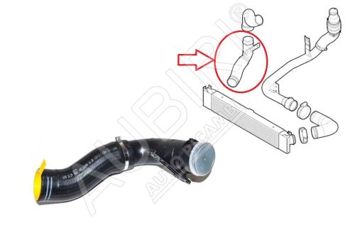 Durite de turbo Fiat Ducato depuis 2006 entre l'intercooler et le clapet