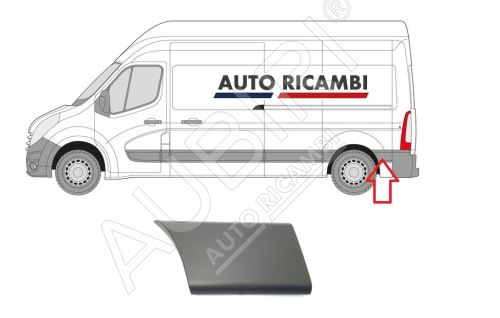 Baguette de protection Renault Master depuis 2010 gauche, derrière la roue arrière