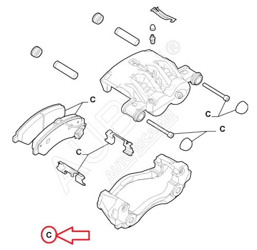 Plaquettes de frein Fiat Ducato depuis 2023 avant, avec accessoires