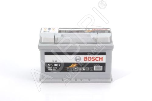 Battery 12V 74Ah/750A Ford Transit since 2000, Custom, Connect, Courier 278x175x175 mm