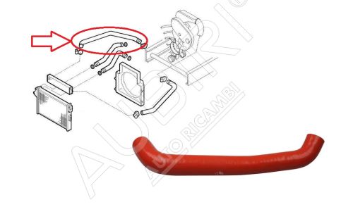 Durite de turbo Iveco Daily 2000-2006 2.8 C15 entre le turbo et l'intercooler