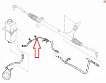 Tuyau hydraulique, direction Fiat Ducato 2018-2023 de direction assistée au réservoir