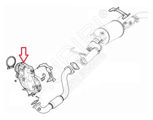 Diesel particulate filter DPF Fiat Ducato since 2021 2.2D with catalyst