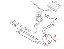 Durite de turbo Fiat Doblo depuis 2010 1.6/2.0 D entre l'intercooler et le clapet (2)