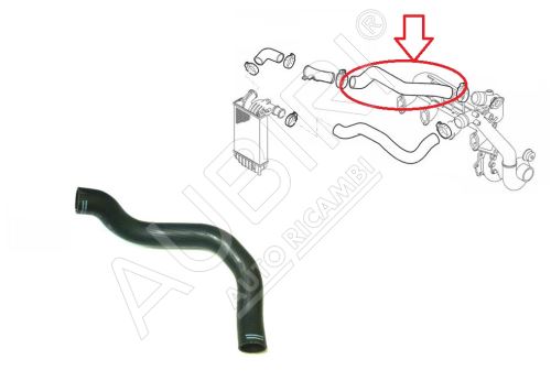 Durite de turbo Fiat Ducato 1994-2006 2.8 JTD entre l'intercooler et le clapet