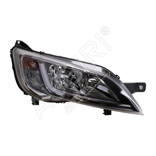 Phare avant Fiat Ducato depuis 2014 droit H7+H7 cadre argenté, sans LED